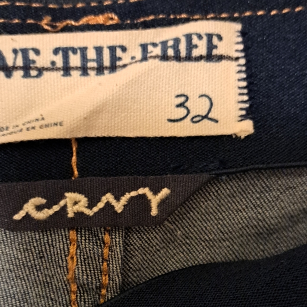 Free People Dark Blue Flared Jeans - Picture 7 of 9